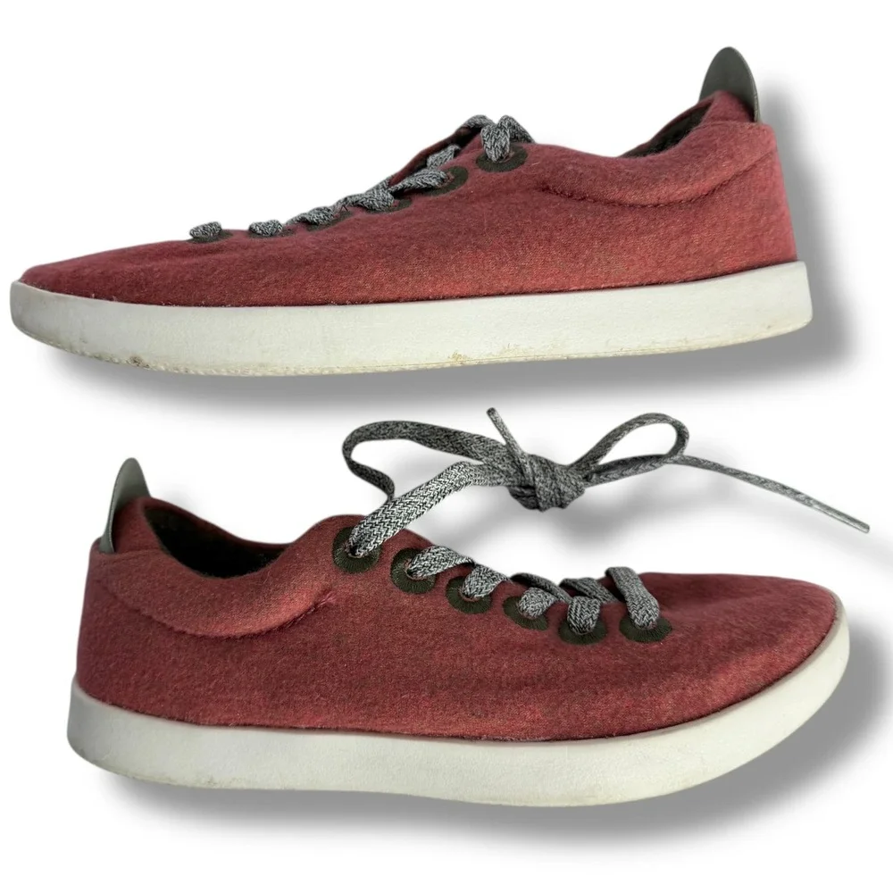 Allbirds Wool Pipers Runner Shoes Womens Size 5 WP1W5 Red Sneakers Walking